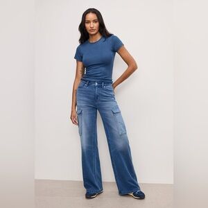 Good American Jeanius Cargo Skate jeans